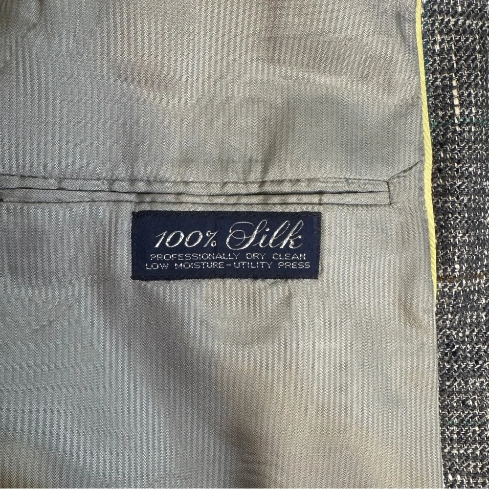 Austin Reed Mens Gray 100% Silk Vintage Blazer 46R Regent Street